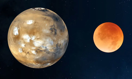 صباح غد.. القمر يقترن بالمريخ في سماء مصر والوطن العربي صورة رقم 1