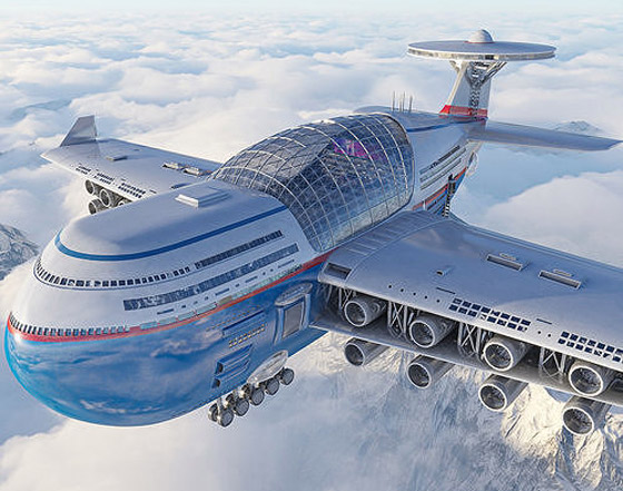 فيديو وصور: مهندس يمني يبتكر نموذجا لفندق طائر يحلق بالسماء لسنوات صورة رقم 8