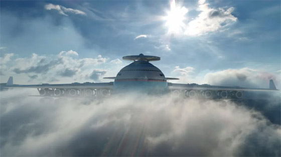 فيديو وصور: مهندس يمني يبتكر نموذجا لفندق طائر يحلق بالسماء لسنوات صورة رقم 16