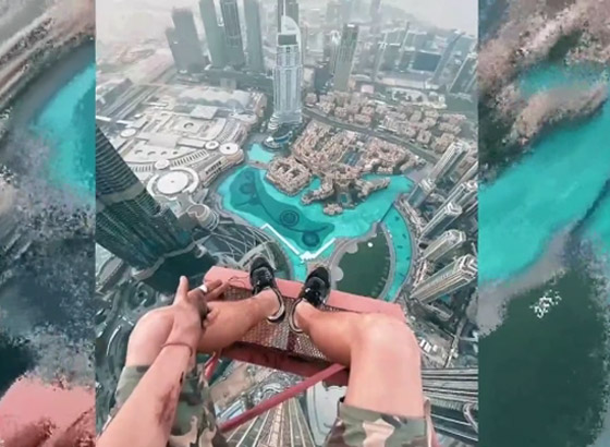 هاو للتسلق يخوض تجربة جنونية في دبي! تدلى من ناطحة سحاب على ارتفاع 390 مترا صورة رقم 5