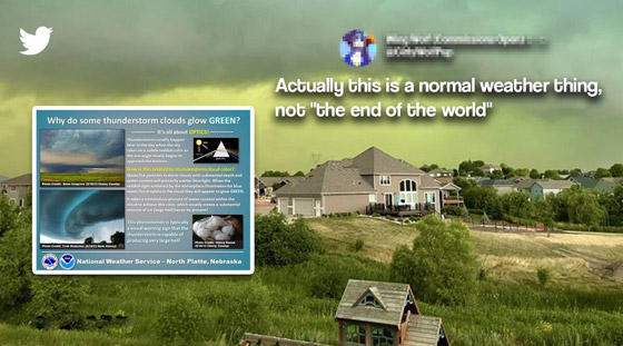 السماء خضراء.. ظاهرة غريبة ترعب مدينة أمريكية! صور صورة رقم 2