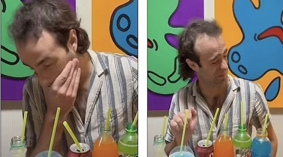 يعاني من حالة تجعله يخاف من تناول المشروبات الملونة صورة رقم 1