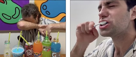 يعاني من حالة تجعله يخاف من تناول المشروبات الملونة صورة رقم 3