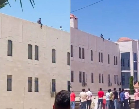 بالفيديو: طالب أردني يحاول الانتحار من أعلى مبنى جامعي.. تعرض لظلم! صورة رقم 3 بالفيديو: طالب أردني يحاول الانتحار من أعلى مبنى جامعي.. تعرض لظلم! صورة رقم 3