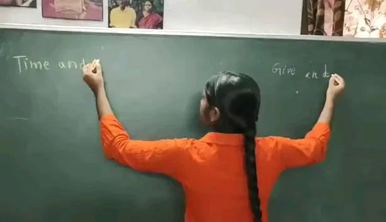 تكتب بكلتا اليدين.. فتاة هندية تبهر متابعيها بقدراتها الكتابية الخارقة! فيديو صورة رقم 9