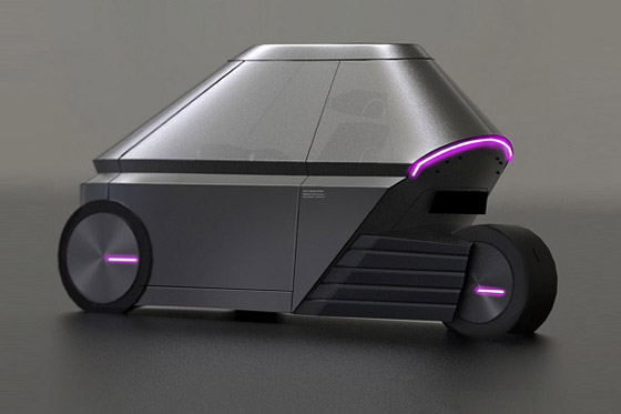 سيارة المستقبل بمقعدين تجمع بين الكوبيه والدراجة النارية صورة رقم 2