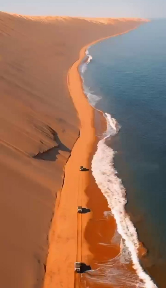 تفاعل كبير مع صورة مذهلة تُظهر الكثبان الرملية الهائلة بجوار المحيط صورة رقم 4
