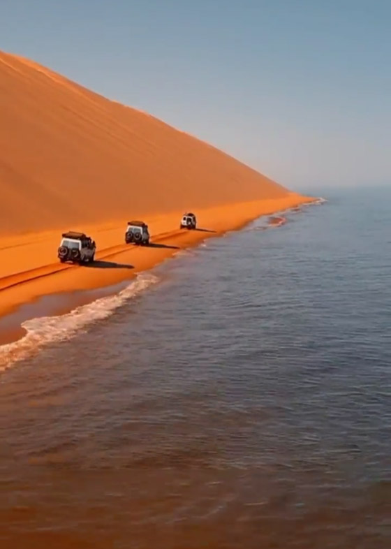 تفاعل كبير مع صورة مذهلة تُظهر الكثبان الرملية الهائلة بجوار المحيط صورة رقم 6