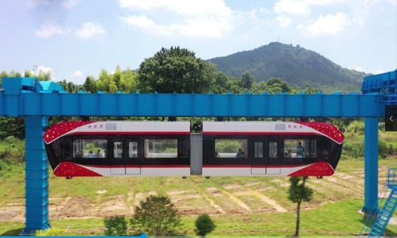 فيديو: الصين تكشف عن قطار مغناطيسي معلق بالهواء يسير دون كهرباء صورة رقم 3