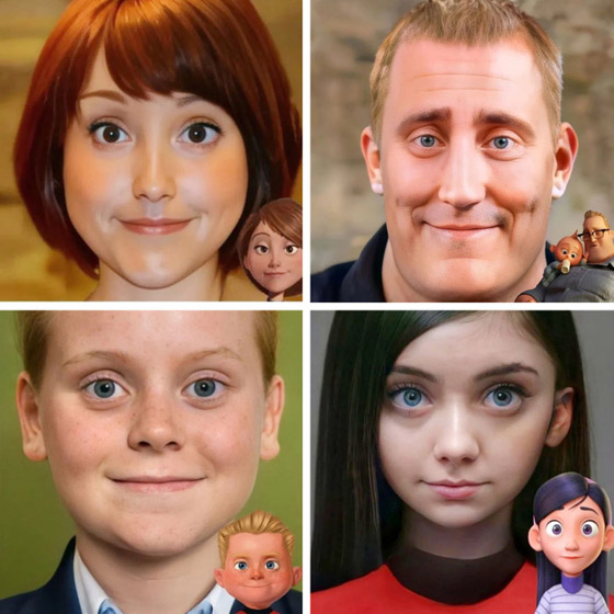 علاء الدين وسبونج بوب وغيرهما.. الشخصيات الكرتونية بوجوه حقيقية! صورة رقم 3