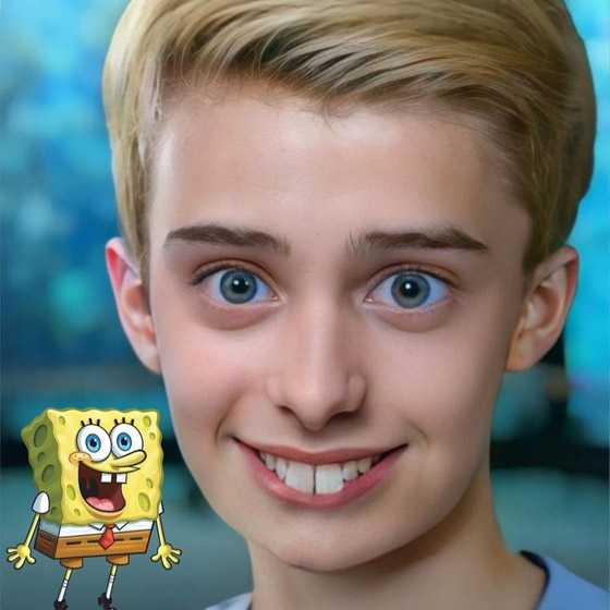 علاء الدين وسبونج بوب وغيرهما.. الشخصيات الكرتونية بوجوه حقيقية! صورة رقم 8