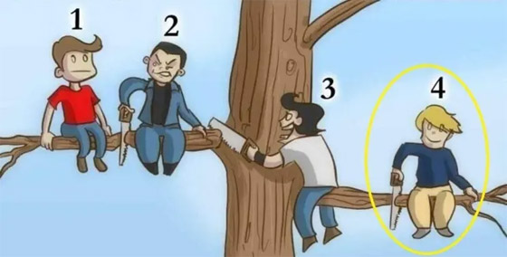 الحل بسيط للأذكياء.. اكتشف الأكثر غباء بين الأربعة بأقل من 11 ثانية صورة رقم 2