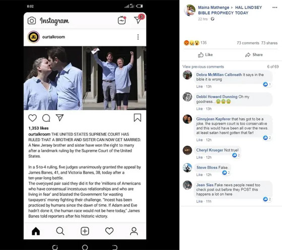 محكمة أمريكية تسمح بزواج أخ من أخته.. خبر مزيف يثير ضجة! صورة رقم 3