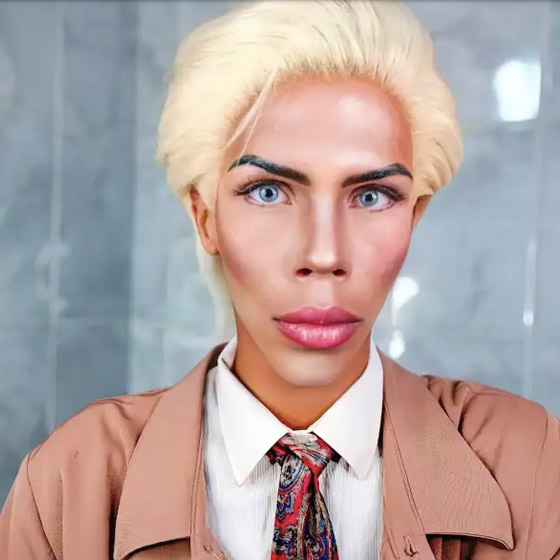 غريب!...يمضي 4 ساعات في اليوم محاولاً أن يشبه دمية كين صورة رقم 2