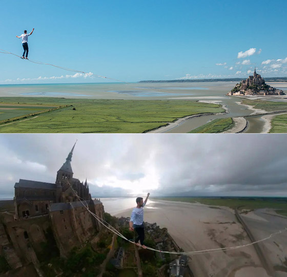 فيديو: مغامر فرنسي يحطم رقما قياسيا بالسير على حبل معلق بالهواء! صورة رقم 1