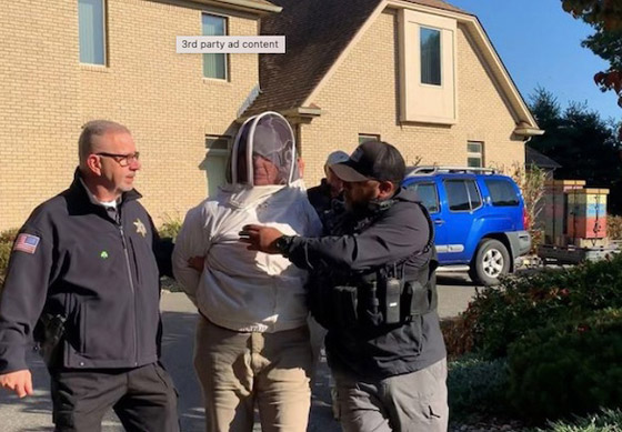 تستخدم النحل سلاحاً لمنع الشرطة من إخراجها من منزلها صورة رقم 2