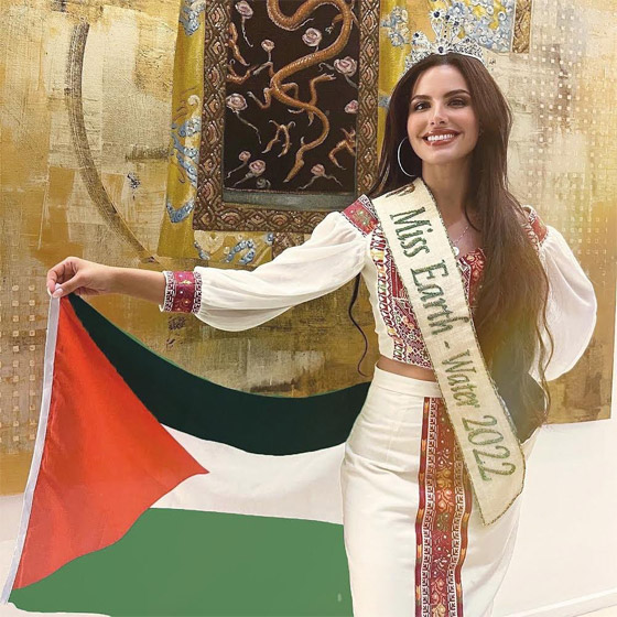 فيديو وصور: ملكة جمال فلسطين تحقق لقبا عالميا.. متزوجة وأم لفتاة عمرها 10 سنوات صورة رقم 11