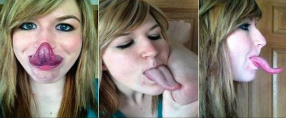 تلمس عينيها بلسانها!.. تعرفوا على صاحبة أطول لسان في العالم! فيديو صورة رقم 6