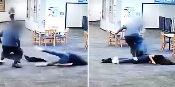 فيديو وحشي: طالب أمريكي يضرب معلمته بعنف حتى فقدت الوعي! صورة رقم 9 فيديو وحشي: طالب أمريكي يضرب معلمته بعنف حتى فقدت الوعي! صورة رقم 9