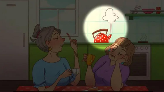 جلسة شاي بين صديقتين.. هل يمكنك اكتشاف الخطأ بـ9 ثوان فقط؟ صورة رقم 3