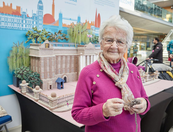 عمرها 93 عاما.. مسنة تصمم نموذجا لقصر باكنجهام من الصوف (صور) صورة رقم 3