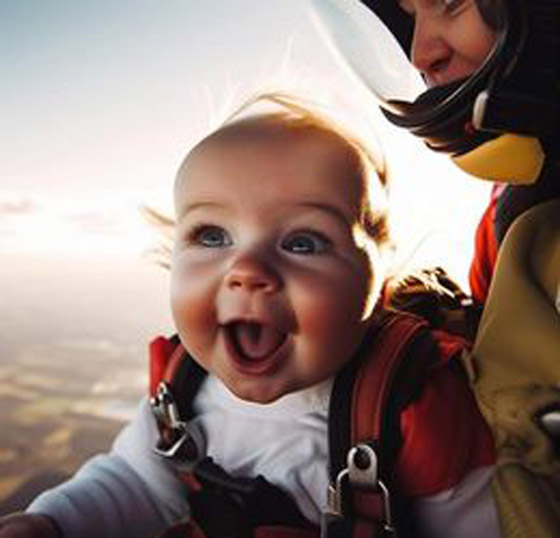 صور تخطف الأنفاس لطفل يقفز بالمظلة.. هل يعقل؟ صورة رقم 3