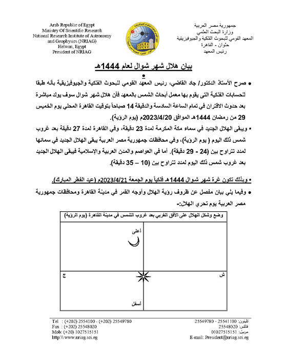 فلكيا.. هذا موعد عيد الفطر المبارك صورة رقم 4 فلكيا.. هذا موعد عيد الفطر المبارك صورة رقم 4