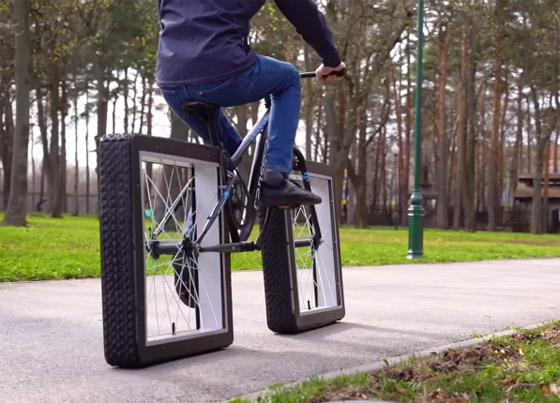 فيديو: ابتكار هو الأغرب في عالم الدراجات.. عجلات مربعة! صورة رقم 9