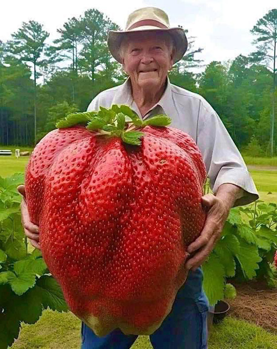 شاهد واحكم بأم عينك.. هل هذه أكبر ثمرة فراولة بالعالم؟ صورة رقم 1 شاهد واحكم بأم عينك.. هل هذه أكبر ثمرة فراولة بالعالم؟ صورة رقم 1