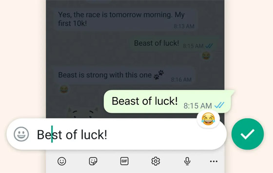 ميزة جديدة: واتساب يسمح بتعديل الرسائل خلال 15 دقيقة من إرسالها صورة رقم 3 ميزة جديدة: واتساب يسمح بتعديل الرسائل خلال 15 دقيقة من إرسالها صورة رقم 3