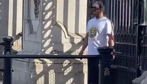 رجل يقيد نفسه بالأصفاد إلى بوابات قصر باكنغهام.. والنتيجة؟ صورة رقم 1