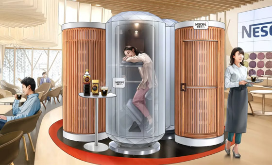 تريد غفوة أثناء العمل؟ شركة يابانية تطور كبسولة للنوم أثناء الوقوف للموظفين صورة رقم 2 تريد غفوة أثناء العمل؟ شركة يابانية تطور كبسولة للنوم أثناء الوقوف للموظفين صورة رقم 2