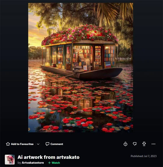 مكتبة عائمة على سطح المياه؟ صورة تقلب مواقع التواصل صورة رقم 3