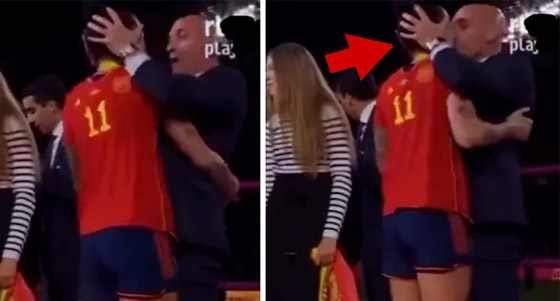 قبلة ساخنة! انتقادات لاذعة لرئيس الاتحاد الإسباني لكرة القدم بسبب سلوكه مع لاعبة صورة رقم 2 قبلة ساخنة! انتقادات لاذعة لرئيس الاتحاد الإسباني لكرة القدم بسبب سلوكه مع لاعبة صورة رقم 2