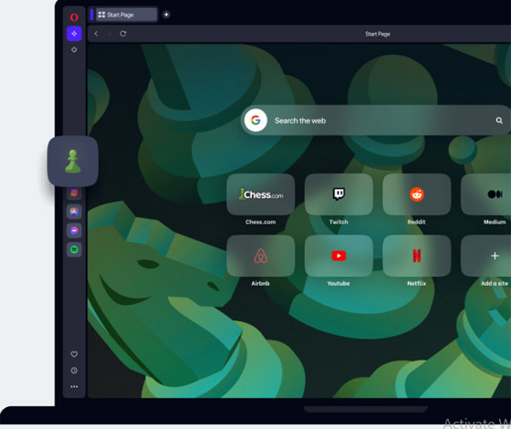 متصفح أوبرا يوفر لعب شطرنج مباشرة صورة رقم 2