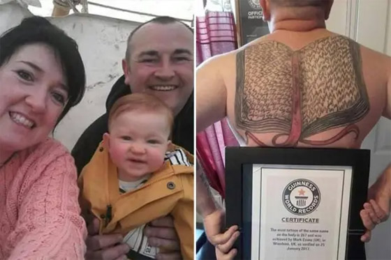بريطاني يدخل غينيس بسبب حُبه لابنته.. وشم اسمها 667 مرة على جسده! صورة رقم 5