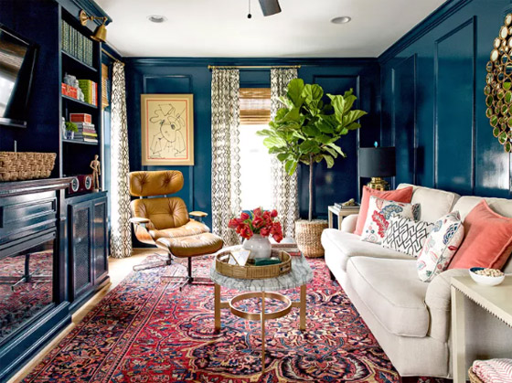 أفكار لاستخدام الأزرق الكلاسيكي في طلاء المنزل.. إطلالة عصرية ومريحة للعين صورة رقم 5