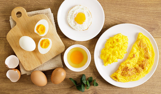 البيض المسلوق أم 