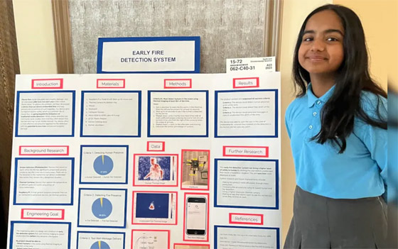 طفلة تخترع نظاما للكشف عن الحرائق قبل اندلاعها (فيديو وصور) صورة رقم 9