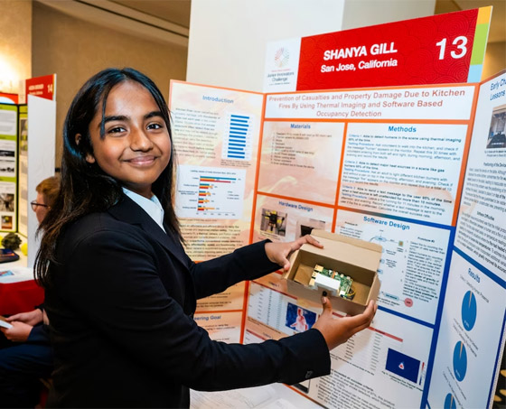 طفلة تخترع نظاما للكشف عن الحرائق قبل اندلاعها (فيديو وصور) صورة رقم 10