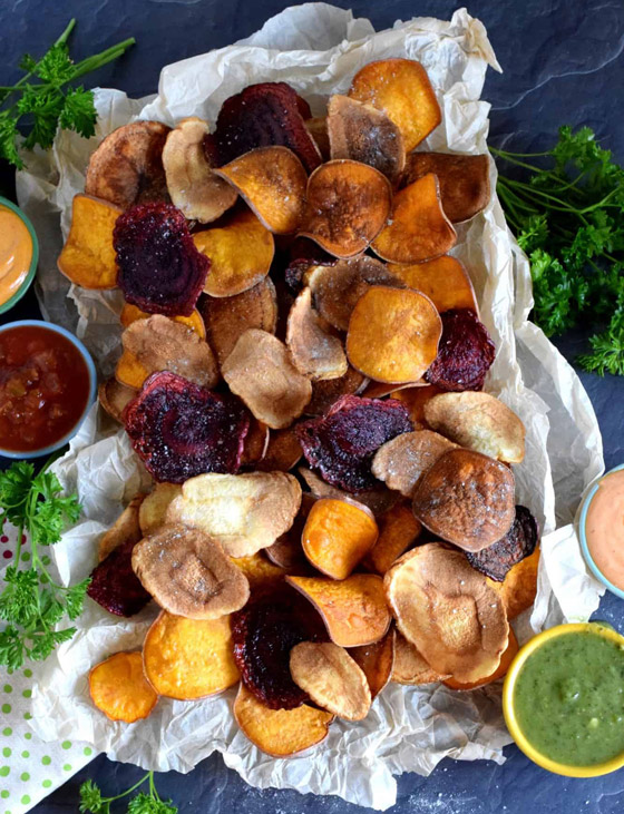 إليكم طريقة تحضير شيبس الخضار الصحي المشوي صورة رقم 5