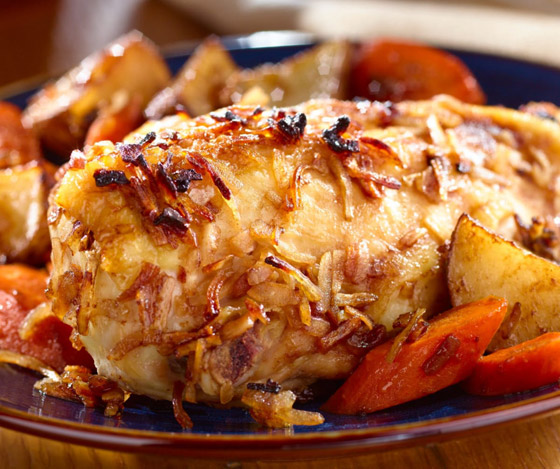 إليكم طريقة تحضير الدجاج بالبصل بالفرن صورة رقم 5