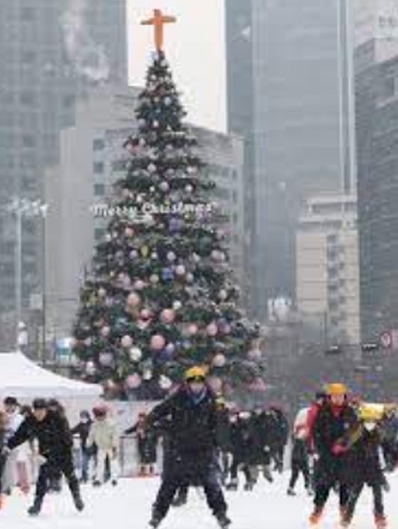 سول تستقبل أول كريسماس يكسوه الثلج منذ 8 سنوات صورة رقم 4