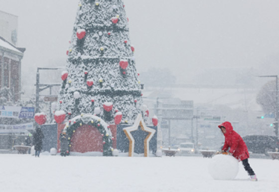 سول تستقبل أول كريسماس يكسوه الثلج منذ 8 سنوات صورة رقم 2