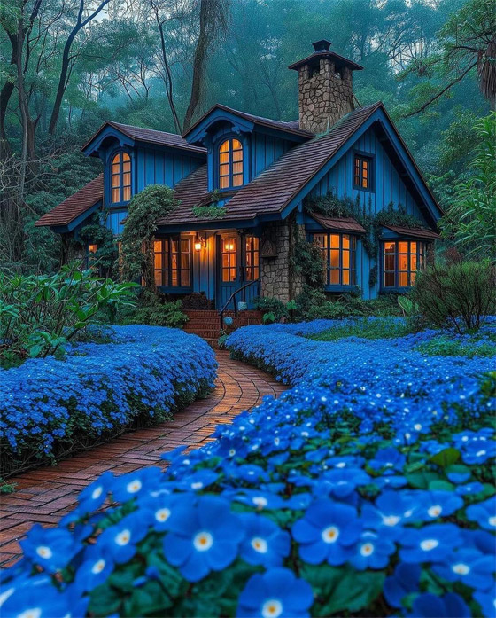 صور مدهشة لمنزل وردي وحديقة زرقاء.. حقيقة أم خيال؟! صورة رقم 4