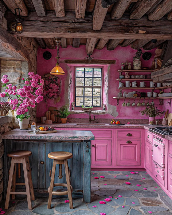 صور مدهشة لمنزل وردي وحديقة زرقاء.. حقيقة أم خيال؟! صورة رقم 19