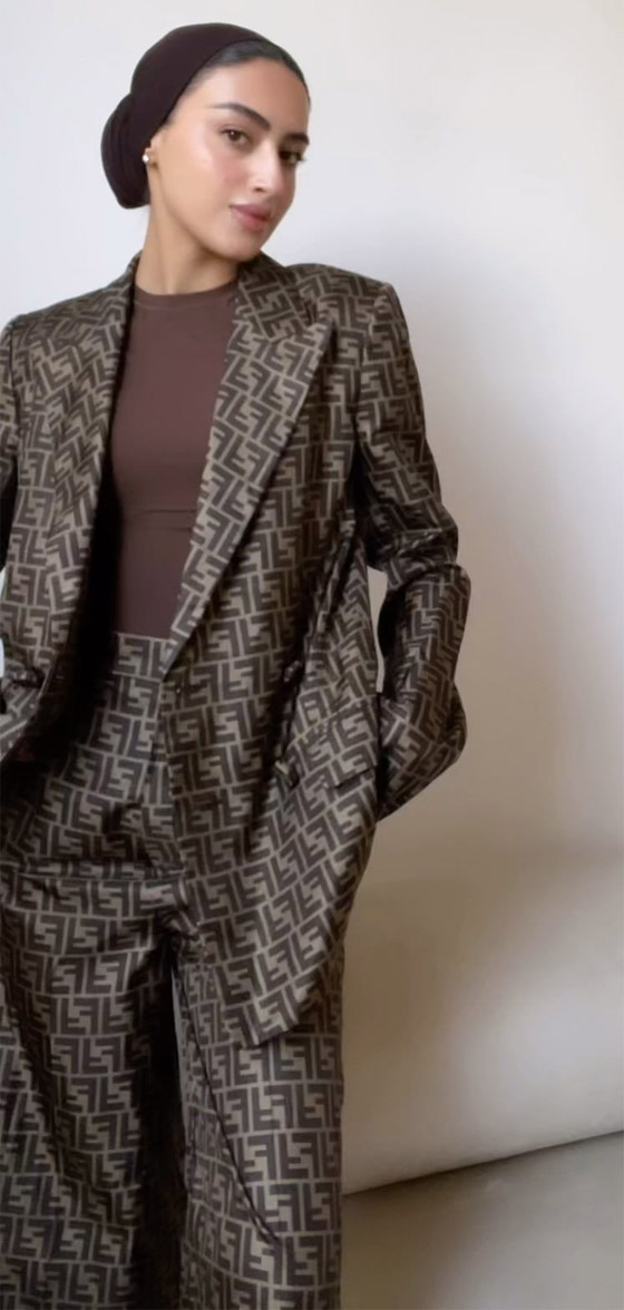 بالصور: أجمل بدلات نسائية راقية من وحي الفاشينيستات المحجبات صورة رقم 2