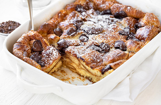 إليكم طريقة تحضير بودينغ الكرواسون بالشوكولاتة والكاسترد صورة رقم 3