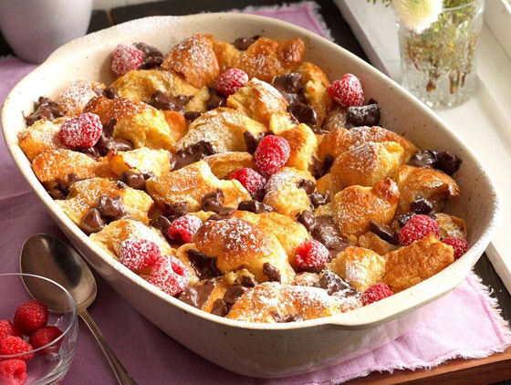 إليكم طريقة تحضير بودينغ الكرواسون بالشوكولاتة والكاسترد صورة رقم 5