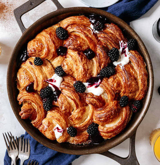 إليكم طريقة تحضير بودينغ الكرواسون بالشوكولاتة والكاسترد صورة رقم 8